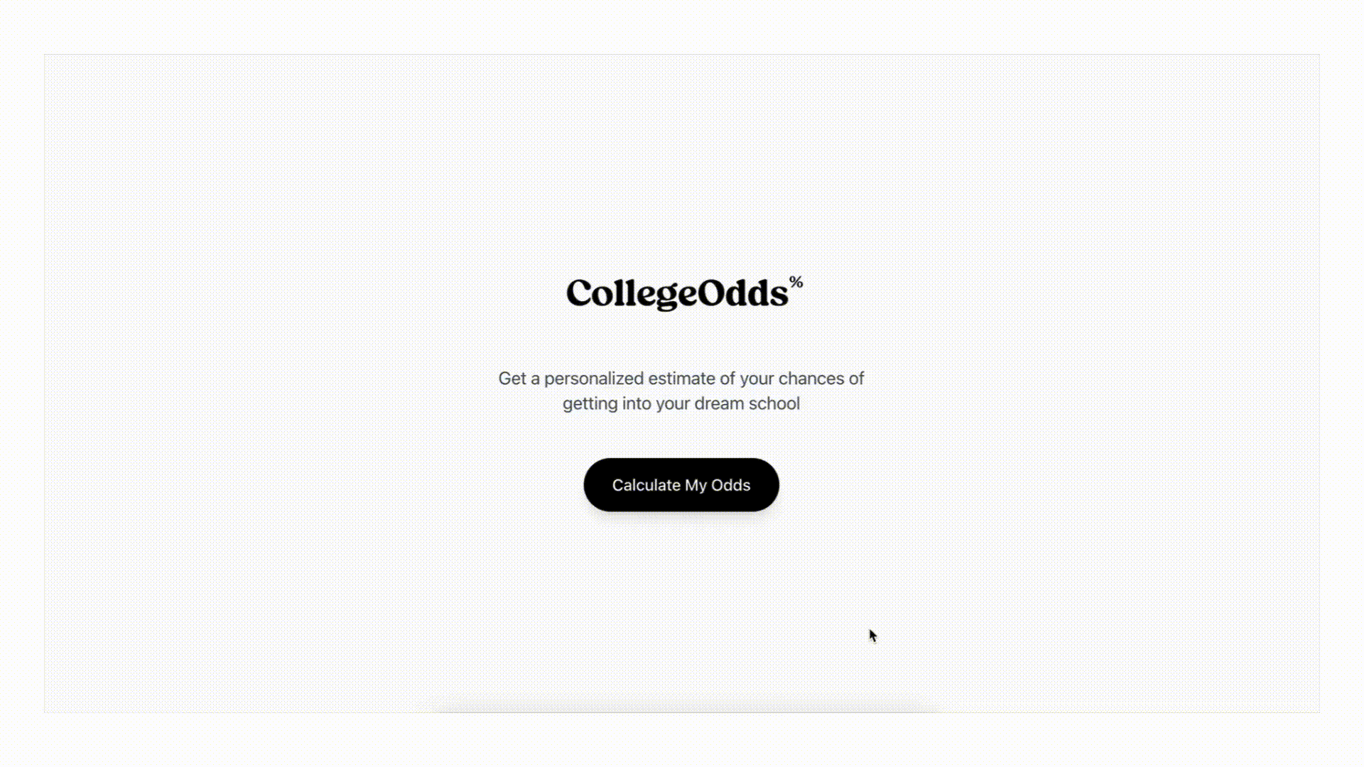College Odds Calculator Demo